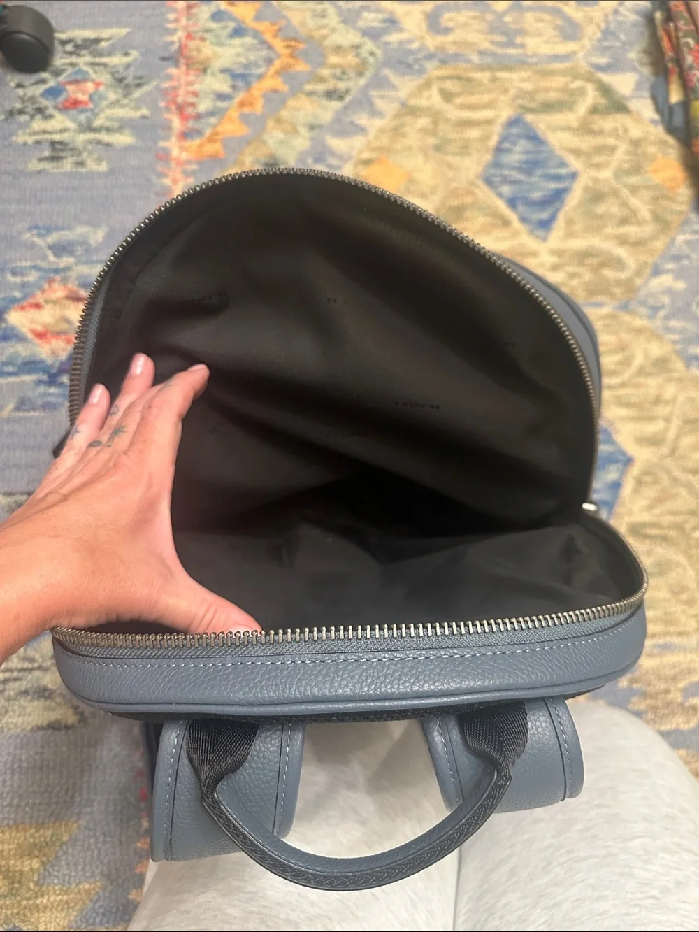 Coach Pebble Leather Backpack | Slate Blue | Authentic | Excellent Condition